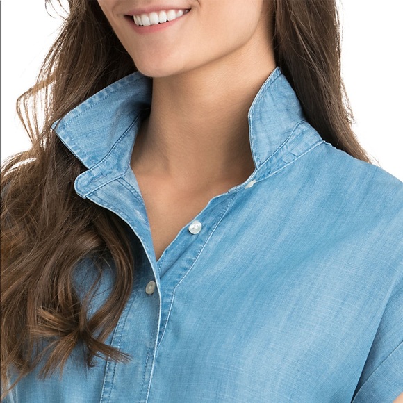 Vineyard vines Dolman chambray popover dress NWT - Picture 4 of 8